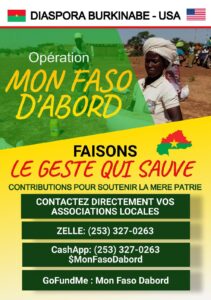 Read more about the article Participation à l’effort de guerre : Les Burkinabè des États-Unis lancent l’opération « Mon Faso d’abord »